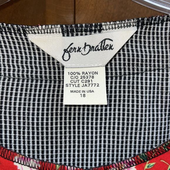 Fern Bratten 18 Two Pc Artsy Lagenlook Painted Tunic and Shirt Art to Wear - Picture 10 of 11